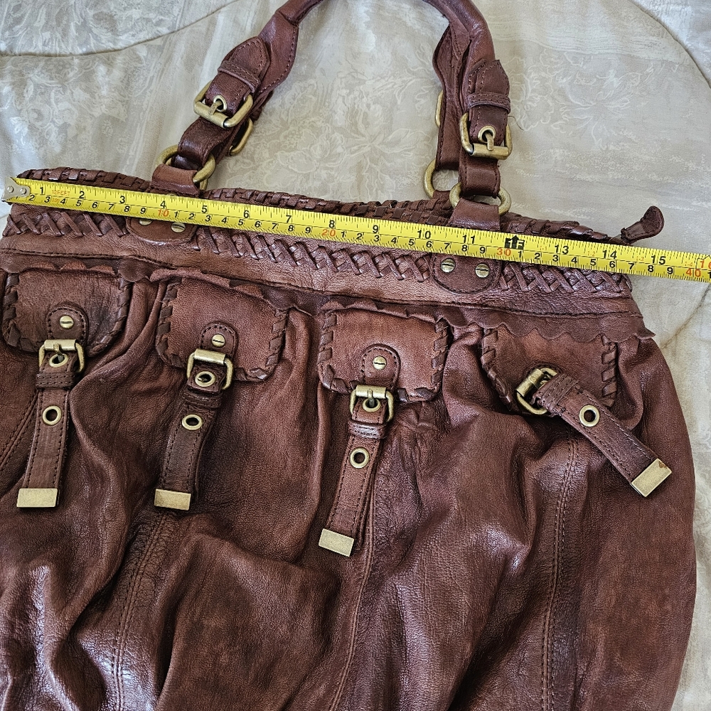 Cynthia Rowley Brown Buckle Hobo Shoulder Bag - Picture 11 of 12